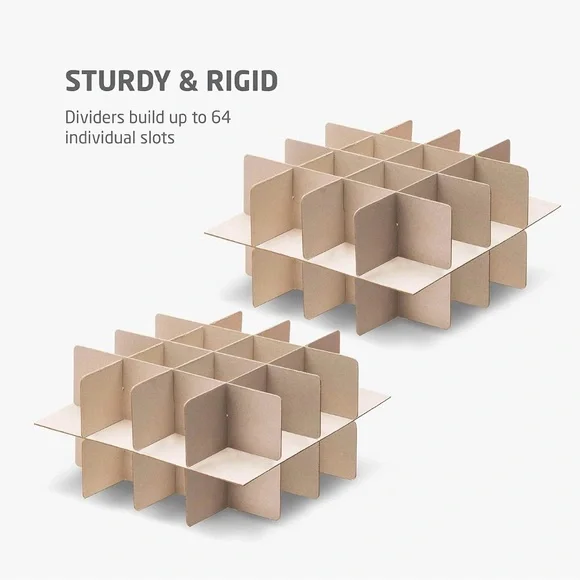 ZOBER Christmas Ornament Storage Stores 64 Ornaments 3 Inch Cube Compartments - Picture 5 of 8